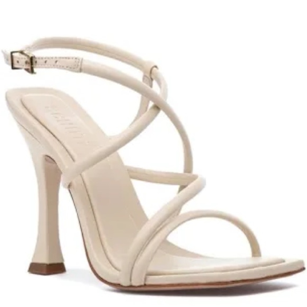 SCHUTZ | Women's 11 Lovi Strappy Heels eggshell nude